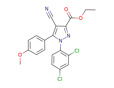 ethyl 1-(2,4-dichlorophenyl)-4-cyano-5-(4-methoxyphenyl)-1H-pyrazole-3-carboxylate