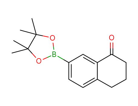 Molecular Structure of 1135871-91-8 (7-(4,4,5,5-tetramethyl-1,3,2-dioxaborolan-2-yl)-3,4-dihydronaphthalen-1(2H)-one)