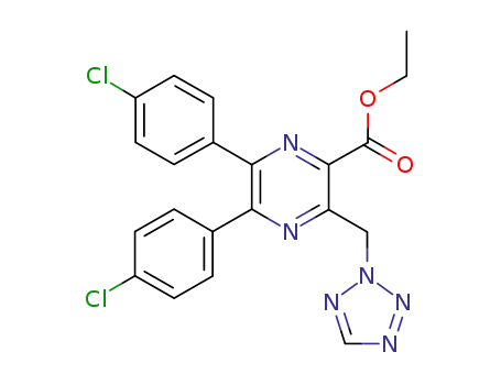 ethyl 5,6-bis(4-chlorophenyl)-3-(2H-tetrazol-2-ylmethyl)pyrazine-2-carboxylate