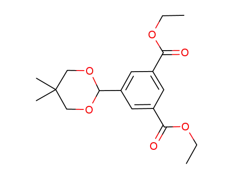 Molecular Structure of 918972-82-4 (1,3-Benzenedicarboxylic acid, 5-(5,5-dimethyl-1,3-dioxan-2-yl)-,
1,3-diethyl ester)