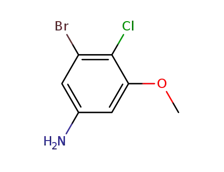 Molecular Structure of 940948-33-4 (3-bromo-4-chloro-5-methoxyaniline)