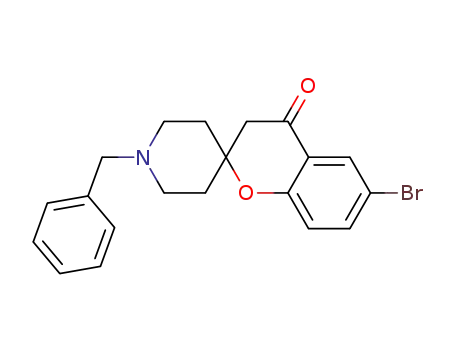 Molecular Structure of 81109-72-0 (1'-benzyl-6-bromospiro[chroman-2,4'-piperidin]-4-one)