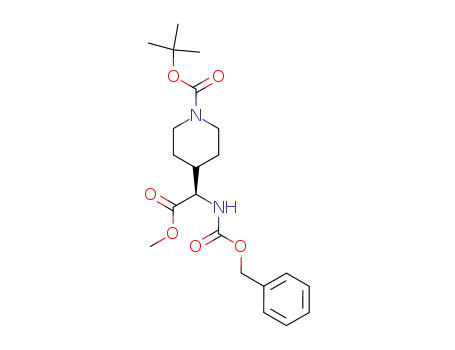 4-((R)-benzyloxycarbonylamino-methoxycarbonyl-methyl)piperidine-1-carboxylic acid tert-butyl ester