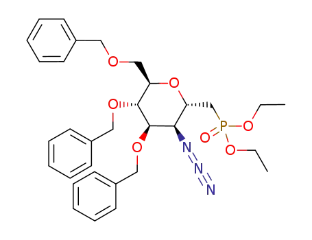 diethyl C-(2-azido-3,4,6-tri-O-benzyl-2-deoxy-α-D-mannopyranosyl)methanephosphonate