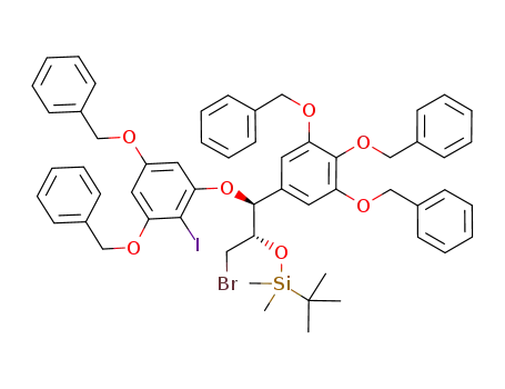 Benzene,
5-[(1S,2S)-3-bromo-2-[[(1,1-dimethylethyl)dimethylsilyl]oxy]-1-[2-iodo-3,
5-bis(phenylmethoxy)phenoxy]propyl]-1,2,3-tris(phenylmethoxy)-