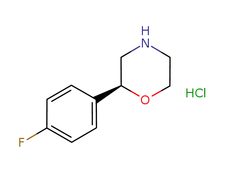 Molecular Structure of 503860-58-0 ((S)-2-(4-fluorophenyl)Morpholine hydrochloride)