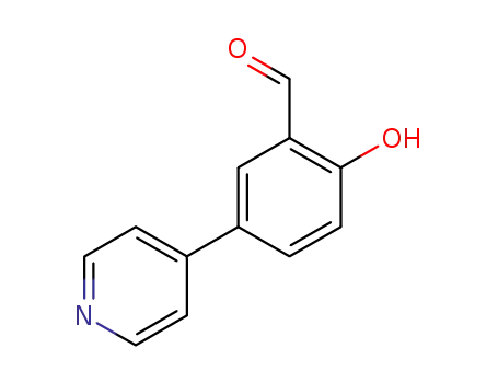 Molecular Structure of 342037-21-2 (2-Hydroxy-5-(pyridin-4-yl)benzaldehyde)