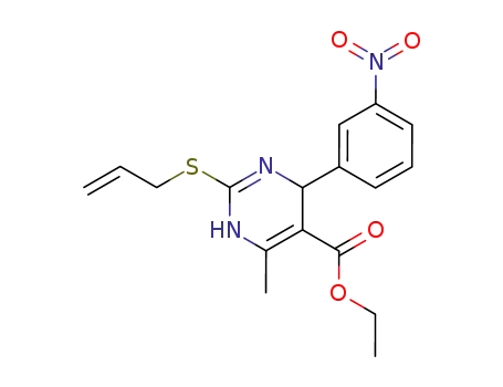 5-Pyrimidinecarboxylic acid,
1,4-dihydro-6-methyl-4-(3-nitrophenyl)-2-(2-propenylthio)-, ethyl ester