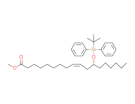 Molecular Structure of 1346933-32-1 ((R,Z)-methyl 12-(tert-butyldiphenylsilyloxy)octadec-9-enoate)