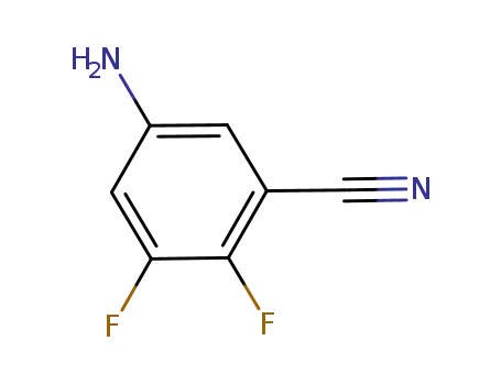 Molecular Structure of 1247885-41-1 (Benzonitrile, 5-aMino-2,3-difluoro-)