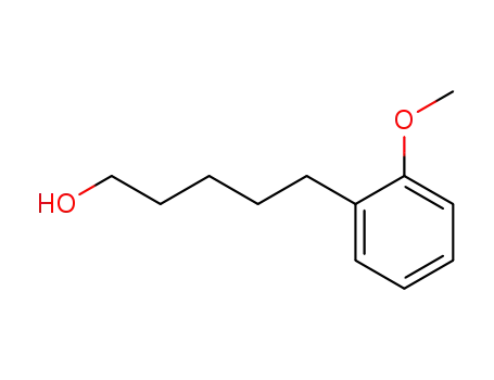 Molecular Structure of 14374-55-1 (5-(2-methoxyphenyl)pentan-1-ol)