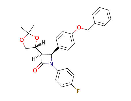 (3R,4S)-4-(4-(benzyloxy)phenyl)-3-((4'R)-2',2'-dimethyl-1',3'-dioxolan-4'-yl)-1-(4-fluorophenyl)azetidin-2-one