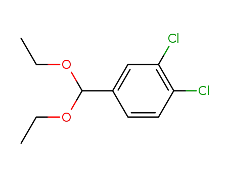 Molecular Structure of 33224-65-6 (3,4-dichloro-benzaldehyde diethylacetal)