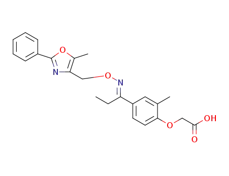 (E)-2-(2-methyl-4-(1-(((5-methyl-2-phenyloxazol-4-yl)methoxy)imino)propyl)phenoxy)acetic acid