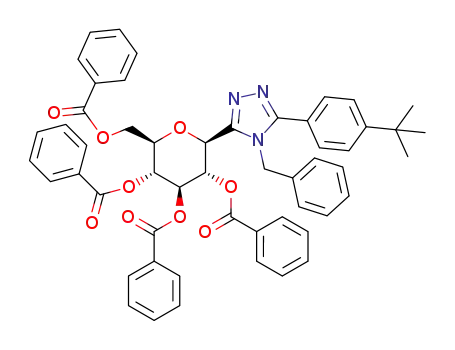 4-benzyl-5-(4-tert-butylphenyl)-3-(2',3',4',6'-tetra-O-benzoyl-β-D-glucopyranosyl)-1,2,4-triazole