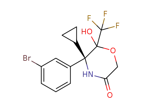 Molecular Structure of 1352420-00-8 (C<sub>14</sub>H<sub>13</sub>BrF<sub>3</sub>NO<sub>3</sub>)