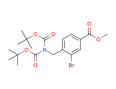 diBoc-4-aminomethyl-3-bromo-benzoic acid methyl ester