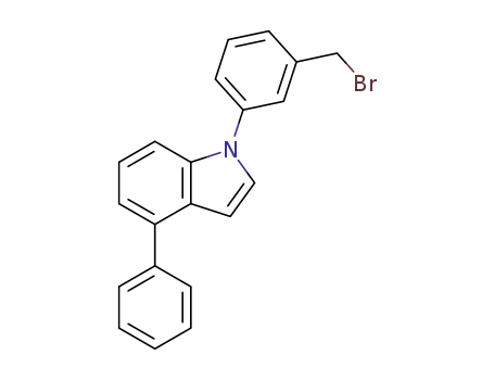 Molecular Structure of 1313802-49-1 (1-(3-(bromomethyl)phenyl)-4-phenyl-1H-indole)