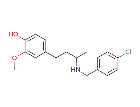 Molecular Structure of 1247013-23-5 (4-(3-(4-chlorobenzylamino)butyl)-2-methoxyphenol)