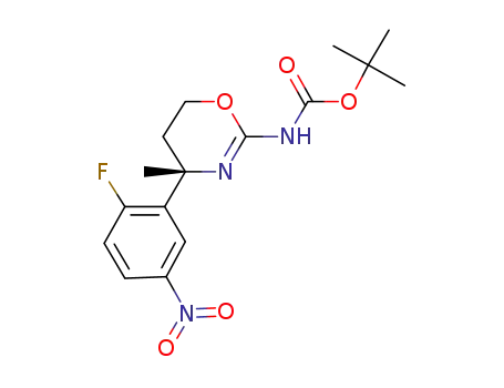 [(S)-4-(2-fluoro-5-nitro-phenyl)-4-methyl-5,6-dihydro-4H-[1,3]oxazin-2-yl]-carbamic acid tert-butyl ester