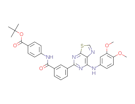 tert-butyl 4-(3-(7-(3,4-dimethoxyphenylamino)thiazolo[5,4-d]pyrimidin-5-yl)benzamido)benzoate