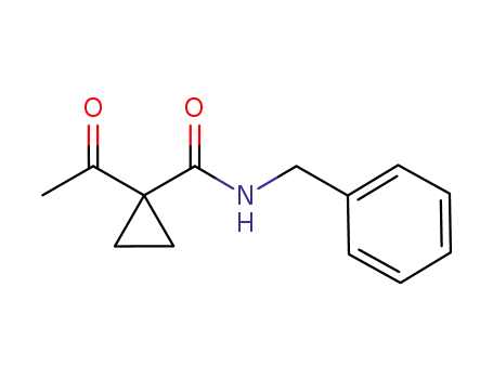 Molecular Structure of 147011-39-0 (Cyclopropanecarboxamide, 1-acetyl-N-(phenylmethyl)-)