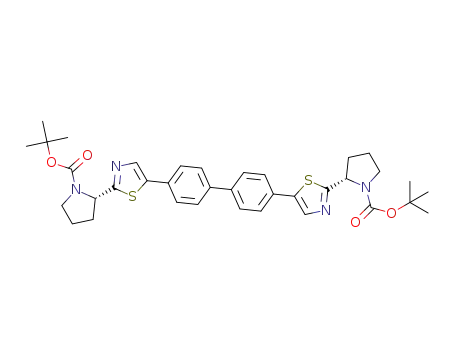 di-tert-butyl (2S,2'S)-2,2’-(biphenyl-4,4'-diyldi-1,3-thiazole-5,2-diyl)dipyrrolidine-1-carboxylate