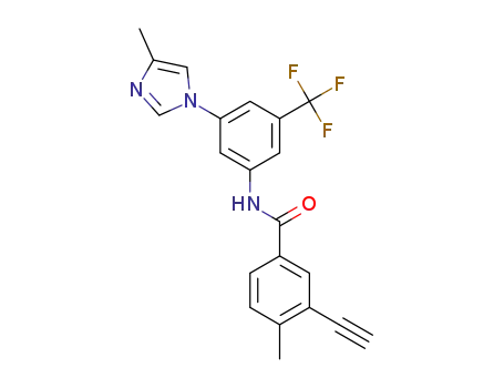 Molecular Structure of 1257628-83-3 (3-ethynyl-4-methyl-N-(3-(4-methyl-1H-imidazol-1-yl)-5-(trifluoromethyl)phenyl)benzamide)
