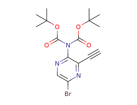 tert-butyl N-(5-bromo-3-ethynylpyrazin-2-yl)-N-[(tert-butoxy)carbonyl]carbamate