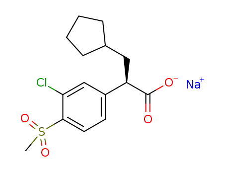 (R)-2-(3-chloro-4-methanesulfonyl-phenyl)-3-cyclopentyl-propionic acid acid sodium salt