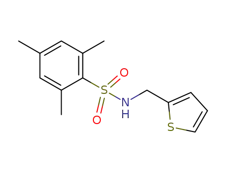 Molecular Structure of 321703-41-7 (2,4,6-trimethyl-N-(thiophen-2-ylmethyl)benzenesulfonamide)
