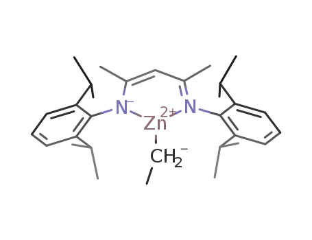Molecular Structure of 215808-47-2 ((2-((2,6-diisopropylphenyl)amido)-4-((2,6-diisopropylphenyl)imino)-2-pentene)ethylzinc)