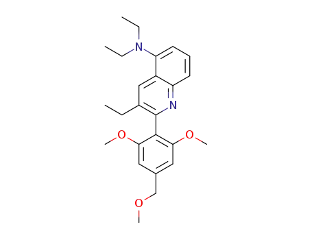Molecular Structure of 1415353-84-2 (2-[2,6-dimethoxy-4-(methoxymethyl)phenyl]-N,N,3-triethylquinolin-5-amine)