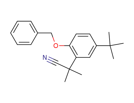벤젠아세토니트릴, 5-(1,1-디메틸에틸)-α,α-디메틸-2-(페닐메톡시)-
