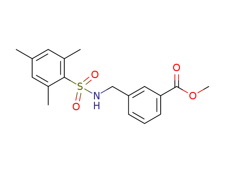 Molecular Structure of 1273318-19-6 (methyl 3-(((2,4,6-trimethylphenyl)sulfonamido)methyl)benzoate)