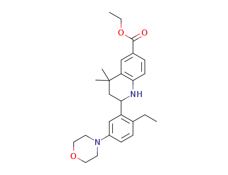 2-(2-ethyl-5-morpholin-4-yl-phenyl)-4,4-dimethyl-1,2,3,4-tetrahydro-quinoline-6-carboxylic acid ethyl ester