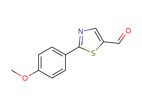 Molecular Structure of 914348-82-6 (2-(4-METHOXYPHENYL)THIAZOLE-5-CARBALDEHYDE)