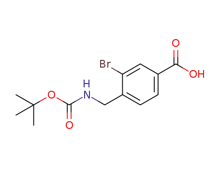 Molecular Structure of 1333400-84-2 (3-bromo-4-((tert-butoxycarbonyl)methyl)benzoic acid)