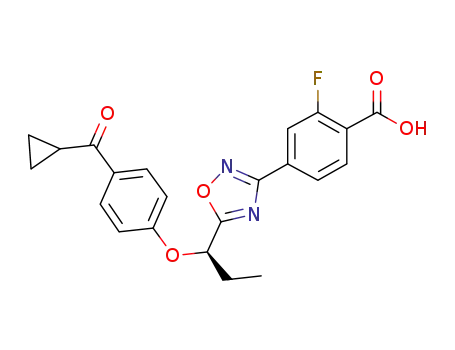 4-(5-{(1R)-1-[4-(cyclopropylcarbonyl)phenoxy]propyl}-1,2,4-oxadiazol-3-yl)-2-fluorobenzoic acid