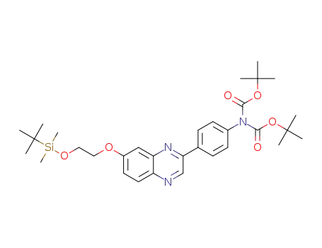 7-(2-((tert-butyldimethylsilyl)oxy)ethoxy)-2-(para-di(tert-butoxycarbonyl)aminophenyl)quinoxaline