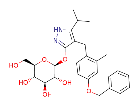 4-(4-benzyloxy-2-methylphenylmethyl)-5-isopropyl-1H-pyrazol-3-yl β-d-glucopyranoside