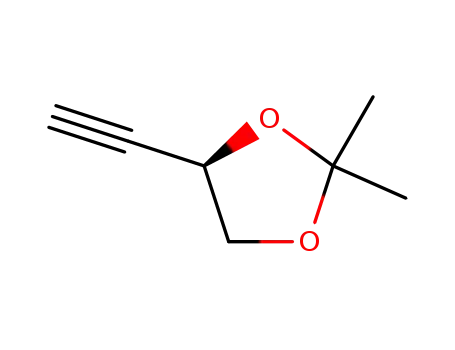 Molecular Structure of 186521-82-4 (1,3-Dioxolane, 4-ethynyl-2,2-dimethyl-, (R)- (9CI))