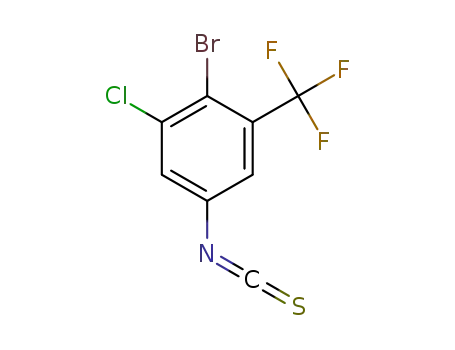 Molecular Structure of 1533425-20-5 (2-bromo-1-chloro-5-isothiocyanato-3-(trifluoromethyl)benzene)