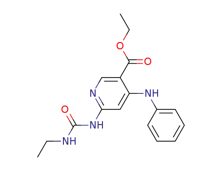Molecular Structure of 1445153-80-9 (ethyl 6-(3-ethylureido)-4-(phenylamino)nicotinate)