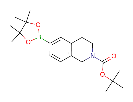 Molecular Structure of 893566-72-8 (TERT-BUTYL 6-(4,4,5,5-TETRAMETHYL-1,3,2-DIOXABOROLAN-2-YL)-3,4-DIHYDROISOQUINOLINE-2(1H)-CARBOXYLATE)