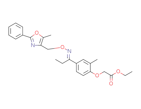 (E)-ethyl 2-(2-methyl-4-(1-(((5-methyl-2-phenyloxazol-4-yl)methoxy)imino)propyl)phenoxy)acetate