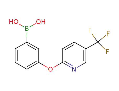 Molecular Structure of 1227471-73-9 (3-([5-(trifluoromethyl)pyridin-2-yl]oxy)phenylboronic acid)