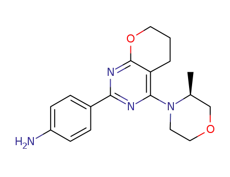 (S)-4-(4-(3-methylmorpholino)-6,7-dihydro-5H-pyrano[2,3-d]pyrimidin-2-yl)aniline