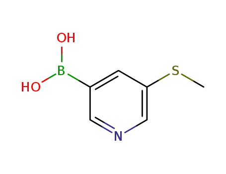 Molecular Structure of 477251-98-2 (5-(Methylthio)pyridine-3-boronic acid)