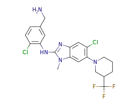 4-chloro-3-[5-chloro-1-methyl-6-(3-(trifluoromethyl)piperidin-1-yl)-1H-benzo[d]imidazol-2-ylamino]benzylamine